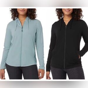 32 Degrees Cool Women's 2-Pack Stretch Lightweight Full Zip Hoodie Jacket